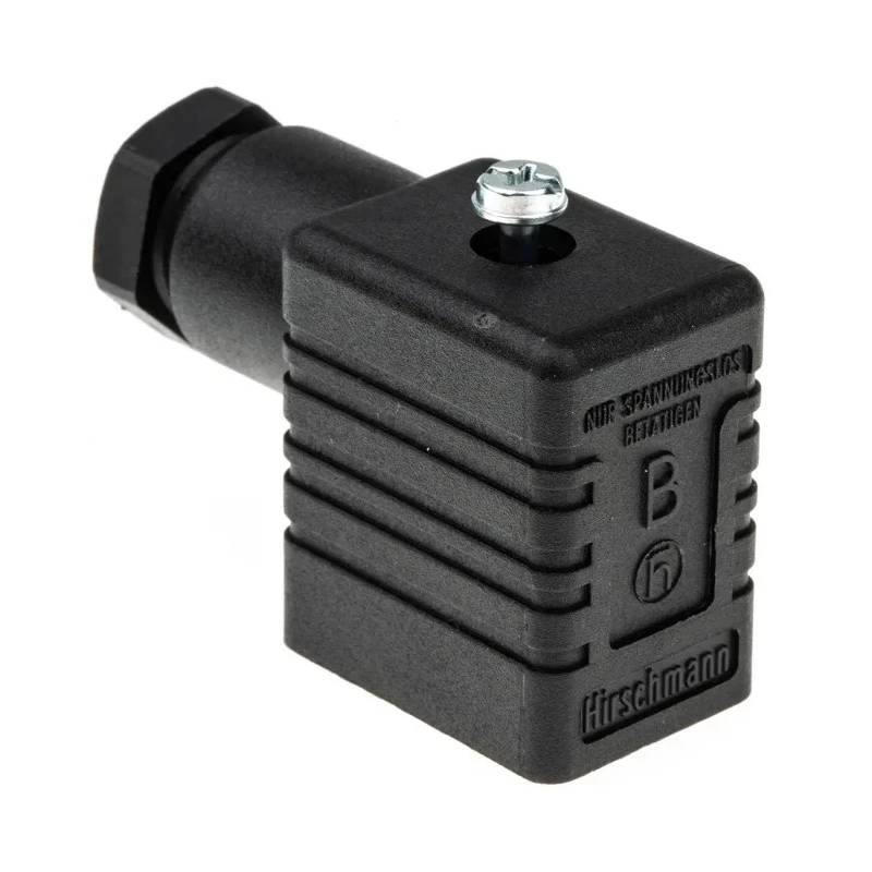 Hirschmann GM Series 2P+E DIN 43650 B Solenoid Valve Connector Female 250V AC/DC 16A 932977100 GM 209 NJ black