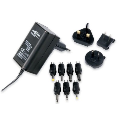 Ansmann Interchangeable AC/DC Adapter Australia EU UK US 3.6W 12V dc, 3 V dc, 4.5 V dc, 5 V dc, 6 V dc 5311103