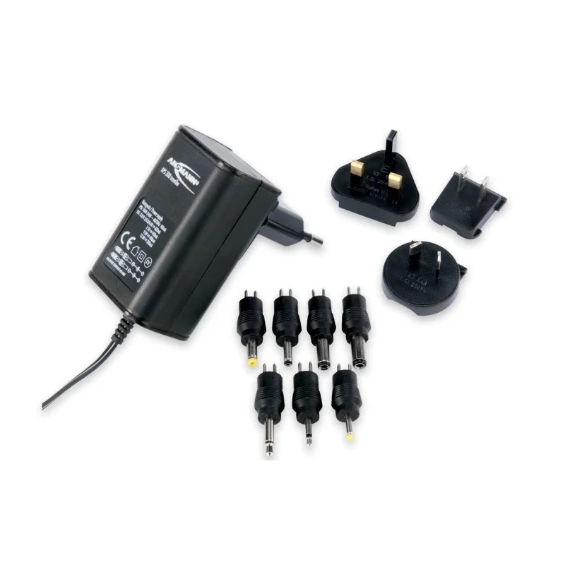 Ansmann Interchangeable AC/DC Adapter Australia EU UK US 3.6W 12V dc, 3 V dc, 4.5 V dc, 5 V dc, 6 V dc 5311103