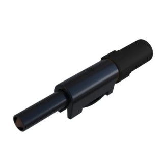 Hirschmann Test & Measurement Black Male Banana Plug, 4 mm Connector, Screw Termination, 60V dc, 16A, Nickel 931825100