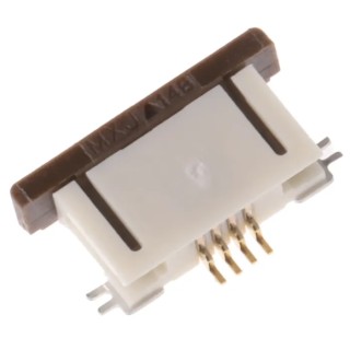 Molex 0.5 mm Pitch 4 Way Right Angle Female FPC Connector, Solder 52746-0471