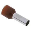 RS PRO Insulated Crimp Bootlace Ferrule Brown 12 mm Pin Length 4.9 mm Pin Diameter to 8 AWG Wire Size 157-1244