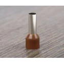 RS PRO Insulated Crimp Bootlace Ferrule Brown 12 mm Pin Length 4.9 mm Pin Diameter to 8 AWG Wire Size 157-1244