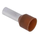 RS PRO Insulated Crimp Bootlace Ferrule Brown 12 mm Pin Length 4.9 mm Pin Diameter to 8 AWG Wire Size 157-1244