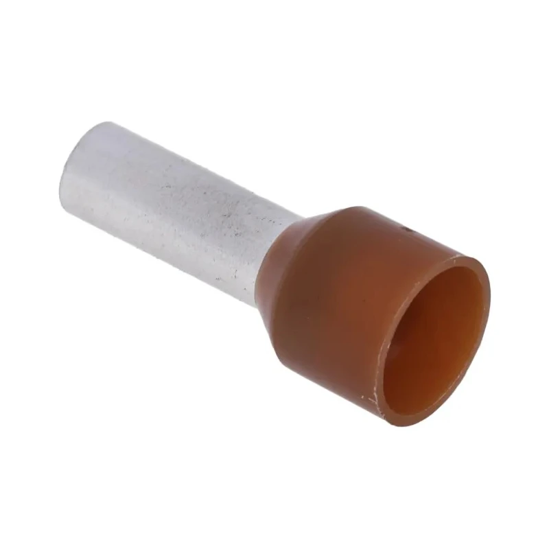 RS PRO Insulated Crimp Bootlace Ferrule Brown 12 mm Pin Length 4.9 mm Pin Diameter to 8 AWG Wire Size 157-1244