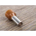 RS PRO Insulated Crimp Bootlace Ferrule Brown 12 mm Pin Length 4.9 mm Pin Diameter to 8 AWG Wire Size 157-1244