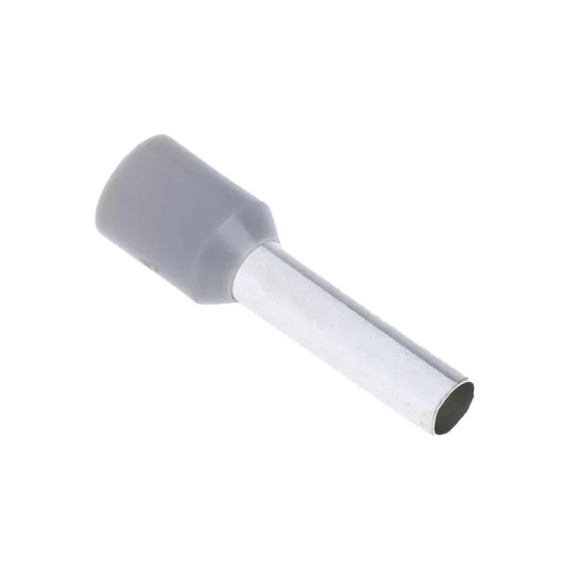 RS PRO Insulated Crimp Bootlace Ferrule 12 mm Pin Length 3.2 mm Pin Diameter Grey 12 AWG Wire Size 157-1250