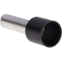 RS PRO Insulated Crimp Bootlace Ferrule, 12 mm Pin Length, 3.9 mm Pin Diameter, Nylon Insulation, Black, for 10 AWG 157-1266