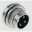 Amphenol Industrial C 091 D 7 Pole Straight M16 DIN Plug, Panel Mount, 5A, 300 V AC/DC, IP67, Screw C091-31W007-1002