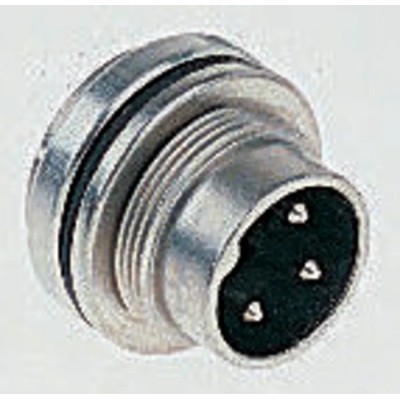 Amphenol Industrial C 091 D 7 Pole Straight M16 DIN Plug, Panel Mount, 5A, 300 V AC/DC, IP67, Screw C091-31W007-1002