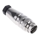Amphenol Industrial 8 Pole Straight M16 DIN Plug, Screw-On, 5A, 100 V ac/dc, IP67, Cable Mount C09131H0081002