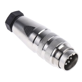 Amphenol Industrial 8 Pole Straight M16 DIN Plug, Screw-On, 5A, 100 V ac/dc, IP67, Cable Mount C09131H0081002