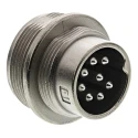 Amphenol Industrial C 091 D 8 Pole Straight M16 DIN Plug Panel Mount Screw Terminal 5A 100V AC/DC IP67 C09131W0081002U