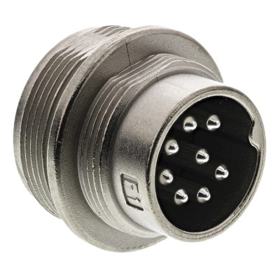 Amphenol Industrial C 091 D 8 Pole Straight M16 DIN Plug Panel Mount Screw Terminal 5A 100V AC/DC IP67 C09131W0081002U
