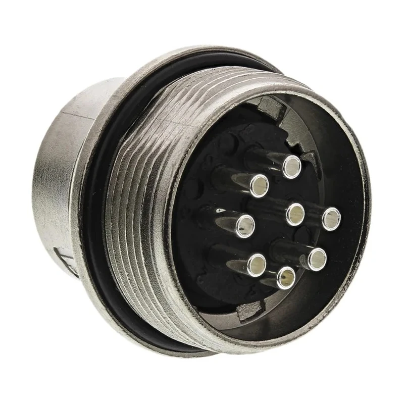 Amphenol Industrial C 091 D 8 Pole Straight M16 DIN Plug Panel Mount Screw Terminal 5A 100V AC/DC IP67 C09131W0081002U