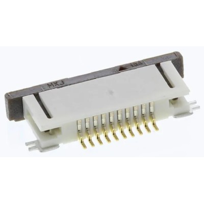 Molex FPC Connector 0.5 mm Pitch 10 Way Right Angle Female, Surface Mount, Solder Termination 52746-1071
