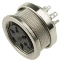 Amphenol Industrial 5 Pole Straight M16 Panel Mount DIN Socket 5A 300V AC/DC C091-31N005-1002