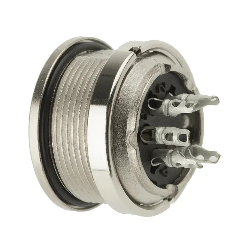 Amphenol Industrial 5 Pole Straight M16 Panel Mount DIN Socket 5A 300V AC/DC C091-31N005-1002