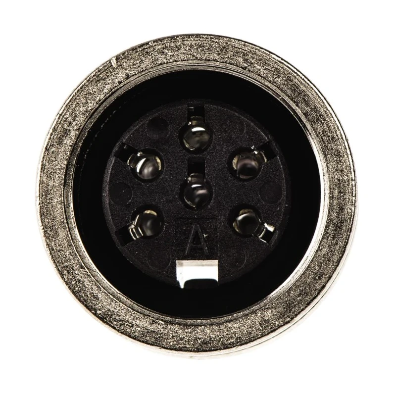 Amphenol Industrial C 091 D 6 Pole Straight M16 DIN Socket, 5A, 300 V AC/DC, IP67, Screw Panel Mount Female C091-31N006-1002
