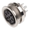 Amphenol Industrial C 091 D 7 Pole Straight M16 DIN Socket Female Panel Mount 5A 300V AC/DC IP67 Screw C091-31N007-1002