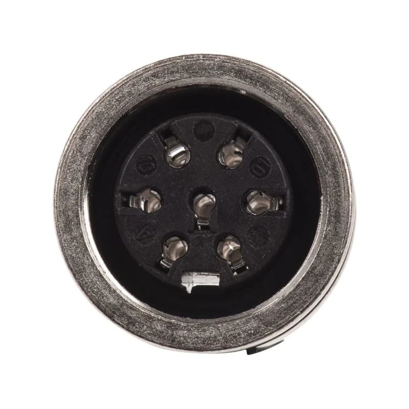Amphenol Industrial C 091 D 7 Pole Straight M16 DIN Socket Female Panel Mount 5A 300V AC/DC IP67 Screw C091-31N007-1002