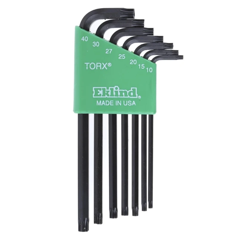 RS PRO 7-Piece Torx Key Set, L Shape, Long Arm, Chrome Nickel Alloy Steel, Model 157-2089