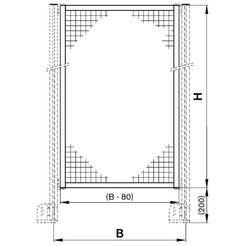 Bosch Rexroth EcoSafe Safety Fencing Aluminium Prefabricated Frame 1.8 m Height 500 mm Width 3842554282