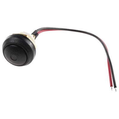 ITW Switches 48 Series Illuminated Push Button Switch, Panel Mount, 14 mm Cutout, Black, SPST, IP67 48-1-RB-B-BK-B