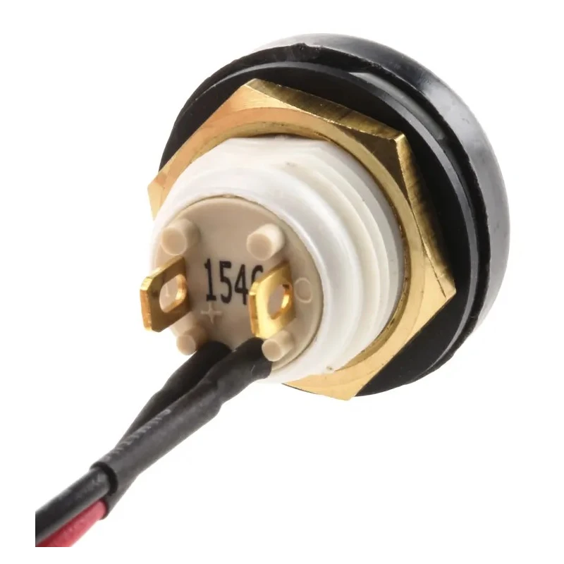ITW Switches 48 Series Illuminated Push Button Switch, Panel Mount, 14 mm Cutout, Black, SPST, IP67 48-1-RB-B-BK-B