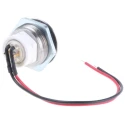 ITW Switches 48M Series Illuminated Panel Mount Latching Push Button Switch, Silver Actuator, SPST, Red LED, IP67 48M-612R