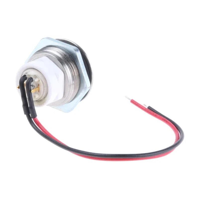 ITW Switches 48M Series Illuminated Panel Mount Latching Push Button Switch, Silver Actuator, SPST, Red LED, IP67 48M-612R