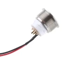 ITW Switches 48M Series Illuminated Round Push Button Switch Panel Mount 19 mm Cutout Silver SPST IP67 48M 612B