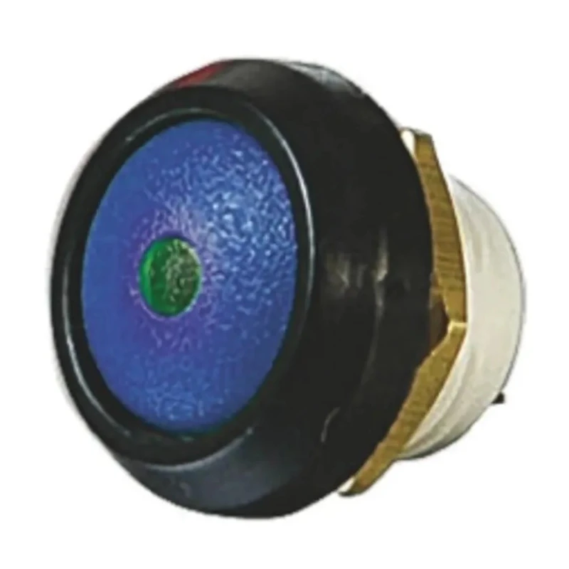 ITW Switches 48 Series Illuminated Push Button Switch Panel Mount 14 mm Cutout Blue SPST IP67 48-1-RB-G-BL-B