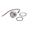 ITW Switches 48M Series Illuminated Panel Mount Push Button Switch 19mm Cutout Silver Round SPST IP67 48M 612G