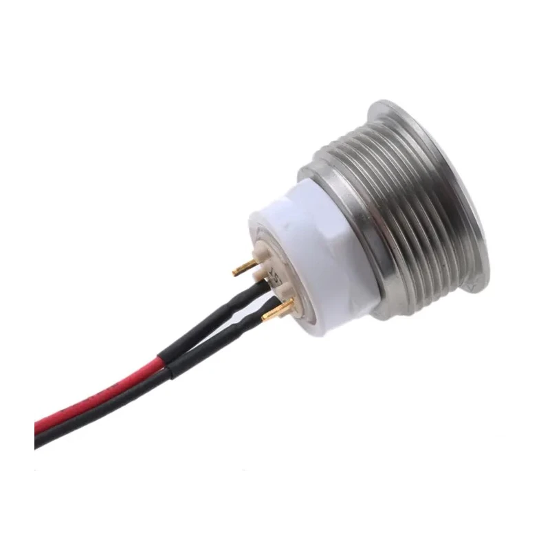 ITW Switches 48M Series Illuminated Panel Mount Push Button Switch 19mm Cutout Silver Round SPST IP67 48M 612G
