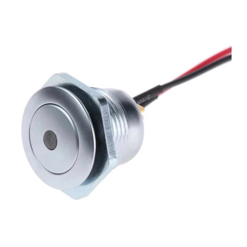 ITW Switches Illuminated Push Button Switch Panel Mount 16 mm Cutout Silver SPST IP67 57M 211B