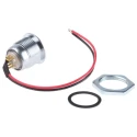 ITW Switches Illuminated Push Button Switch Panel Mount 16 mm Cutout Silver SPST IP67 57M 211B