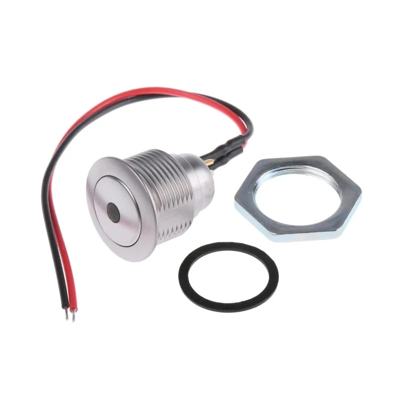 ITW Switches 57M Series Illuminated Push Button Switch Panel Mount 16 mm Cutout Silver SPST IP67 57M 511B