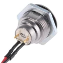 ITW Switches 57M Series Illuminated Push Button Switch Panel Mount 16 mm Cutout Silver SPST IP67 57M 511B
