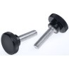 RS PRO Black Duroplast Knurled Clamping Knob, M8 Threaded Stud, 30mm Thread Length, 26mm Diameter 702-7554