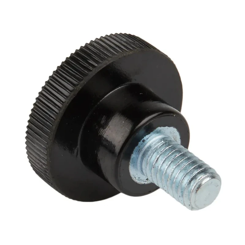 RS PRO Black Zwitterionic Polysaccharides Polyamide 66 Knurled Clamping Knob M6 x 10mm Threaded Stud 702-7544