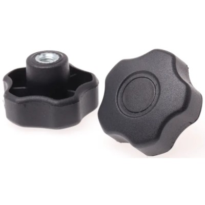 RS PRO Black Polypropylene Multiple Lobes Clamping Knob M8 Threaded Hole 50 mm Diameter 702-7608