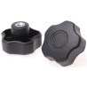 RS PRO Black Polypropylene Multiple Lobes Clamping Knob M8 Threaded Hole 50 mm Diameter 702-7608