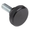 RS PRO Black Zwitterionic Polysaccharides Polyamide 66 Knurled Clamping Knob Threaded Stud M8 x 20 mm 702-7550