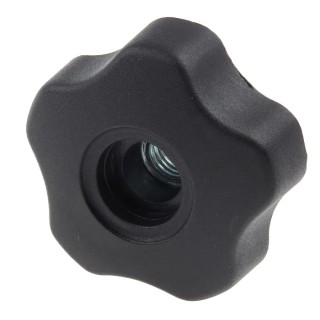 RS PRO Black Polypropylene Multiple Lobes Clamping Knob M12 Threaded Through Hole 702-7623