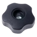 RS PRO Black Polypropylene Multiple Lobes Clamping Knob M12 Threaded Through Hole 702-7623