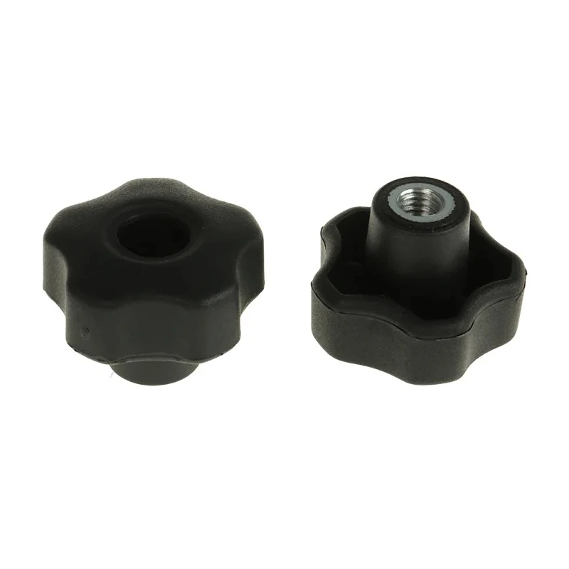 RS PRO Black Polypropylene Multiple Lobes Clamping Knob M8 Threaded Through Hole 702-7611