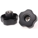 RS PRO Black Polypropylene Multiple Lobes Clamping Knob, M10 Thread Size, Threaded Through Hole Mount, 50 mm 702-7689