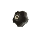 RS PRO Black Polypropylene Multiple Lobes Clamping Knob, M10 Thread Size, Threaded Through Hole Mount, 50 mm 702-7689