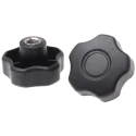 RS PRO Black Polypropylene Multiple Lobes Clamping Knob, M10 Threaded Hole, 50 mm Diameter, Stainless Steel Insert 702-7667